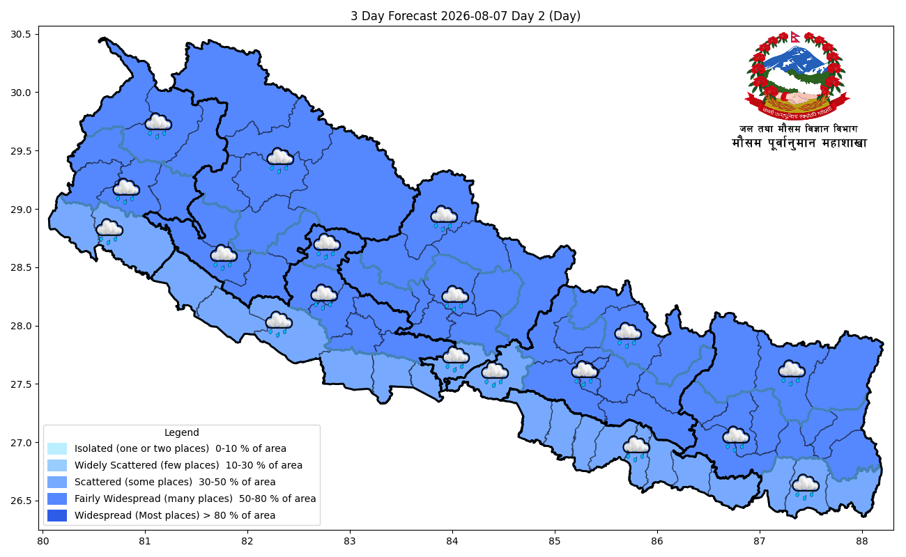 मनसुनको प्रभाव कायम, बाढीपहिरोको जोखिमबाट सतर्क रहन आग्रह   