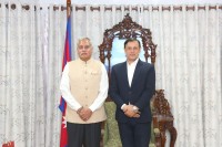 सभामुख अर्यालसँग भारतीय राजदूत श्रीवास्तवको शिष्टाचार भेट    