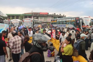 नयाँबसपार्कबाट नौ दिनमा दुई लाखभन्दा बढी यात्रु बाहिरिए