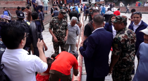 इन्द्रजात्राको लिङ्गो नगर प्रवेश        