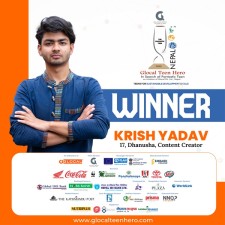 गोल्छा ग्रुपको ग्लोकल टिन हिरो नेपाल २०२५ बाट १७ वर्षीय अभियन्ता कृष यादव सम्मानित
