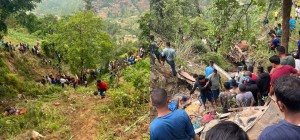 काभ्रेपलाञ्चोकमा बस दुर्घटना हुँदा आठको मृत्यु