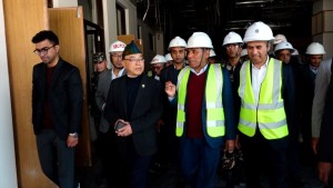 अध्यक्ष दाहालद्वारा निर्माणाधीन संघीय संसद् भवन निरीक्षण        