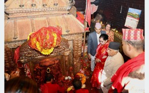 राष्ट्रपति पौडेलद्वारा शक्तिपीठहरूमा पूजाआराधना एवं दर्शन   