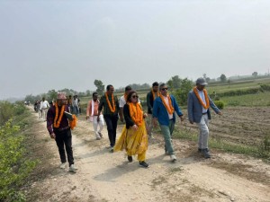 नारायणी नदीको कटान रोक्न सुस्तामा तटबन्ध निर्माण    