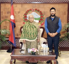 प्रधानमन्त्री कार्की र राष्ट्रिय स्वतन्त्र पार्टी (रास्वपा)का सभापति लामिछानेबीच भेट   