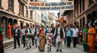 गाईजात्रा पर्व आज विविध धार्मिक तथा सांस्कृतिक अनुष्ठानको आयोजना गरि मनाइँदै   