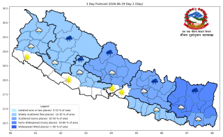 आजको मौसमः हिमाली र पहाडी भूभागमा वर्षा र हिमपातको सम्भावना   