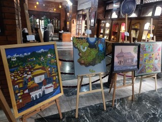 दश देशका कलाकारका चित्रकला प्रदर्शन    