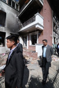 गृहमन्त्रीद्वारा पूर्व राष्ट्रपति भण्डारीको घरको अवलोकन        