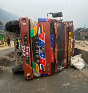 मिनीट्रक दुर्घटना हुँदा १९ वटा चौपाया मरे