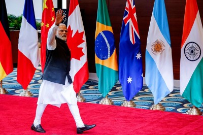 जी २० शिखर सम्मेलनस्थलमा शक्तिराष्ट्रका नेता आउने क्रम जारी, प्रम मोदीद्वारा स्वागत