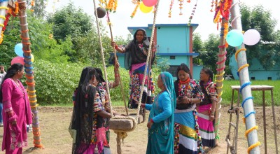 दाजुभाइको दीर्घायुको कामना गर्दै मनाए रानाथारू महिलाले तिज   