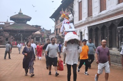 मौलिक शैलीमा ‘साँःपारु’ मनाउँदै भक्तपुरका नेवार समुदाय        