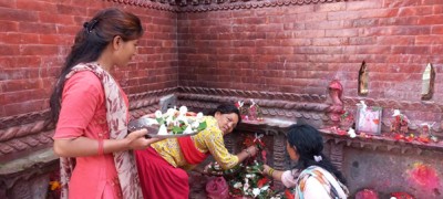 नेवार समुदायले गुँपुन्ही मनाउँदै   