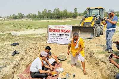 लहानको खुट्टीखोलामा सुविधासम्पन्न घाट निर्माण हुँदै   