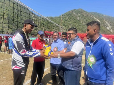 जेनजी प्रदर्शनका शहीद न्यौपानेको स्मृतिमा भलिबल प्रतियोगिता        