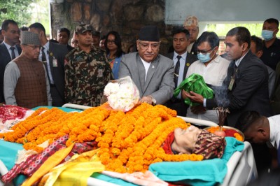 PM Dahal meets grieving Minister Kirati, pays tributes to his father   
