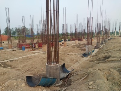 क्रिकेट रङ्गशालाको काम रातिको समयमा पनि धमाधम हुँदै