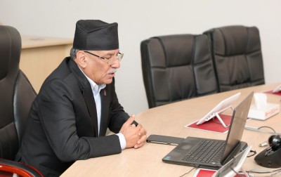 प्रधानमन्त्री प्रचण्डले संसदमा विश्वासको मत लिनुहुँदै
