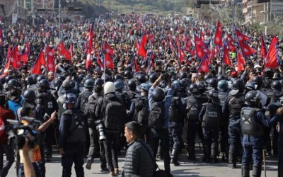 सरकार विरोधी प्रदर्शनमा झडप