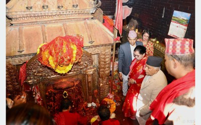 राष्ट्रपति पौडेलद्वारा शक्तिपीठहरूमा पूजाआराधना एवं दर्शन   