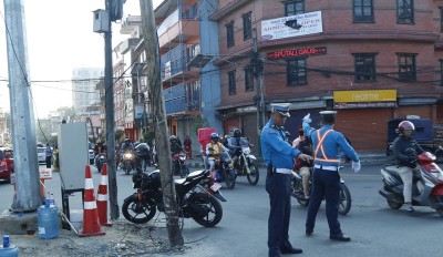 उपत्यकामा सक्रिय ट्राफिक प्रहरी, करिब २०० जना कारबाहीमा   