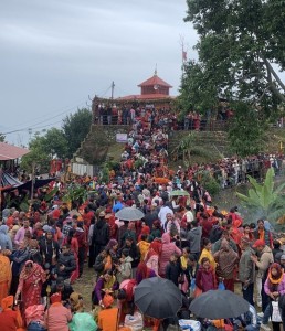 थानीमाई मन्दिरमा एकैदिन ८६ फूलका डोली भित्रिए