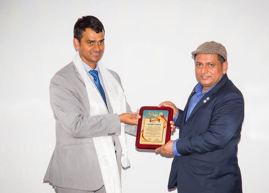 “आईकन अफ दि नेपाल डे परेड, २०२५” उपाधीबाट आचार्य सम्मानित