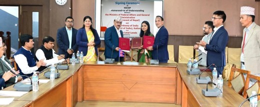 भारत-नेपाल सहयोगः सामुदायिक विकासका सात परियोजना कार्यान्वयनको सम्झौता   