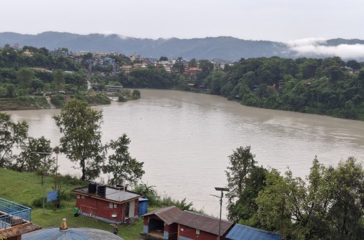सेतीको बहाव बढेर रामघाटमा ताल बनेपछि उच्च सतर्कता
