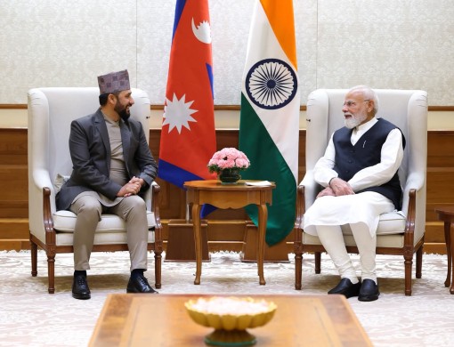 भारतका प्रधानमन्त्री मोदी र सभापति लामिछानेबीच भेटवार्ता