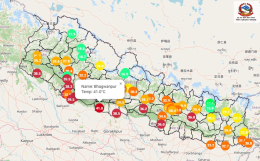 अझै तीन दिन ‘लु’ को जोखिम, पाँच दिनसम्म गर्मी बढ्ने    