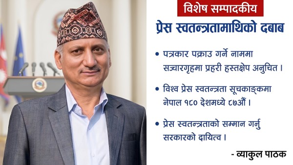 प्रेसलाई तर्साएर लोकतन्त्र बलियो हुँदैन !