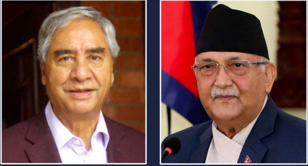 प्रधानमन्त्री ओली र कांग्रेस सभापति देउवाबीच भेटवार्ता