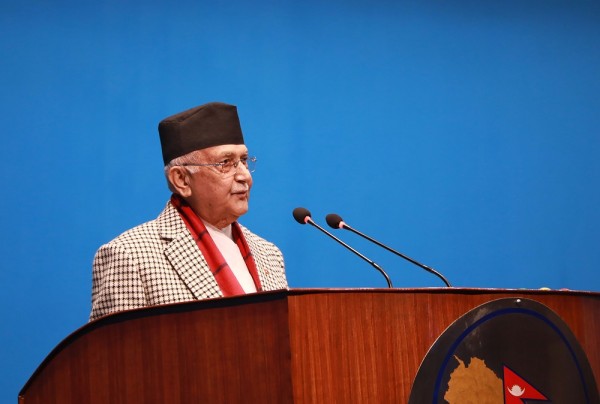 प्रतिनिधिसभामा प्रधानमन्त्रीको सम्बोधन: थालिएका काममा प्रगति हुँदैछ