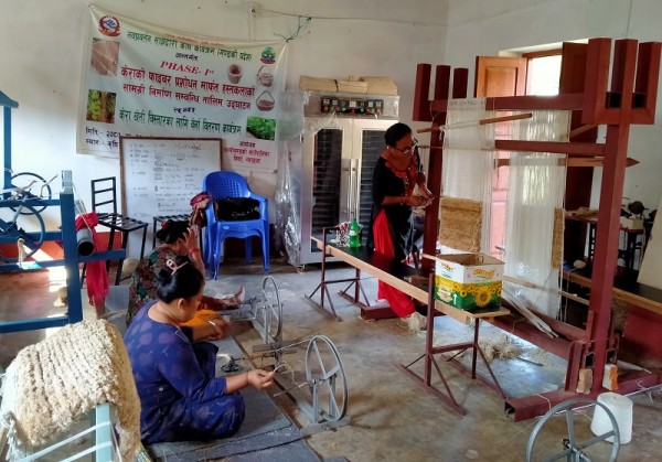 कालीगण्डकीमा केराको ‘फाइबर’बाट हस्तकलाका सामग्री