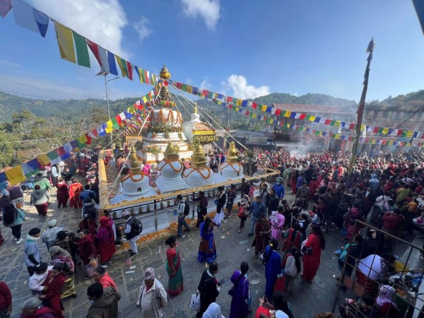 पितृका नाममा दीप प्रज्वलन गर्दै नमोबुद्ध जात्रा सम्पन्न