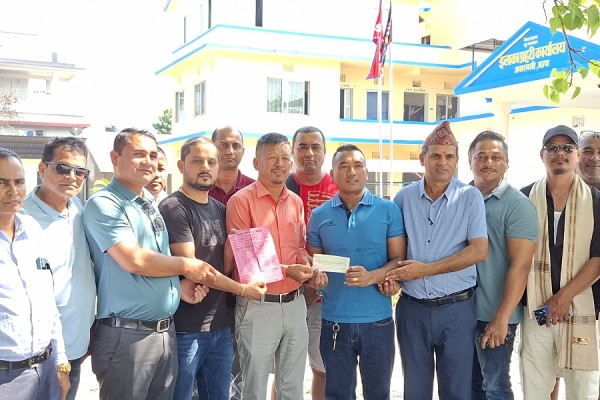 प्रहरी कार्यालय पुनर्निर्माण गर्न १० लाख सहयोग