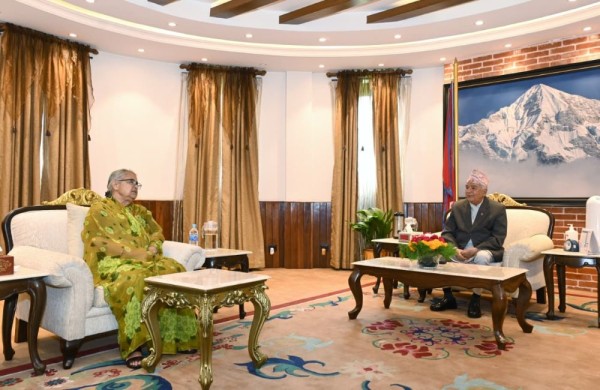 राष्ट्रपति पौडेल र प्रधानमन्त्री कार्कीबीच भेटवार्ता    