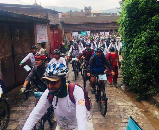 ‘कोरा भक्तपुर साइकलिङ च्यालेन्ज’ सुरु