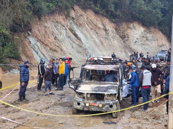 ताप्लेजुङमा बलेरो गाडीमा आगलागी, चार जनाको मृत्यु, दुई जना घाइते        