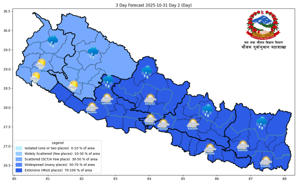 आज साँझदेखि मौसममा सुधार हुने पूर्वानुमान   