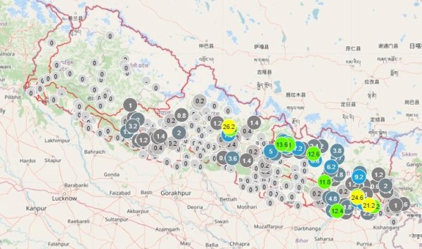 कोशी, बागमती, गण्डकी, लुम्बिनी र कर्णालीको केही स्थानमा भारी वर्षाको सम्भावना    