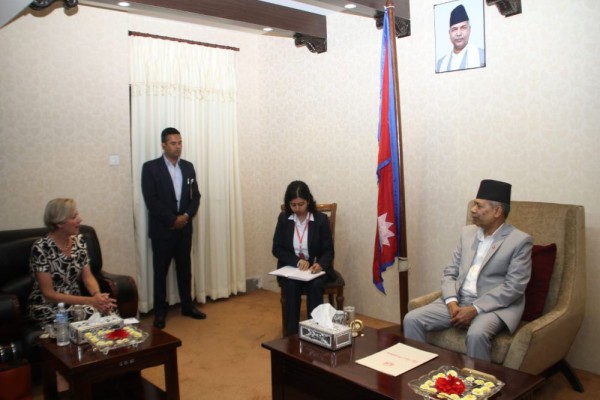 उपराष्ट्रपति यादवसँग युरोपेली सङ्घका राजदूतको शिष्टाचार भेट