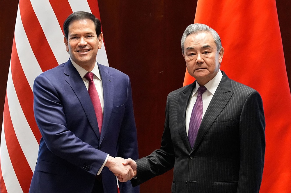 अमेरिकी विदेशमन्त्री रुबियो र चिनियाँ नेता वाङबीच भेटवार्ता   