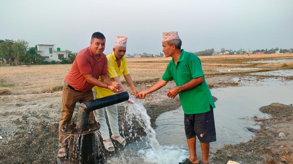 डिप ट्युबवेल’ जडानसँगै सिँचाइको असुविधा हट्यो