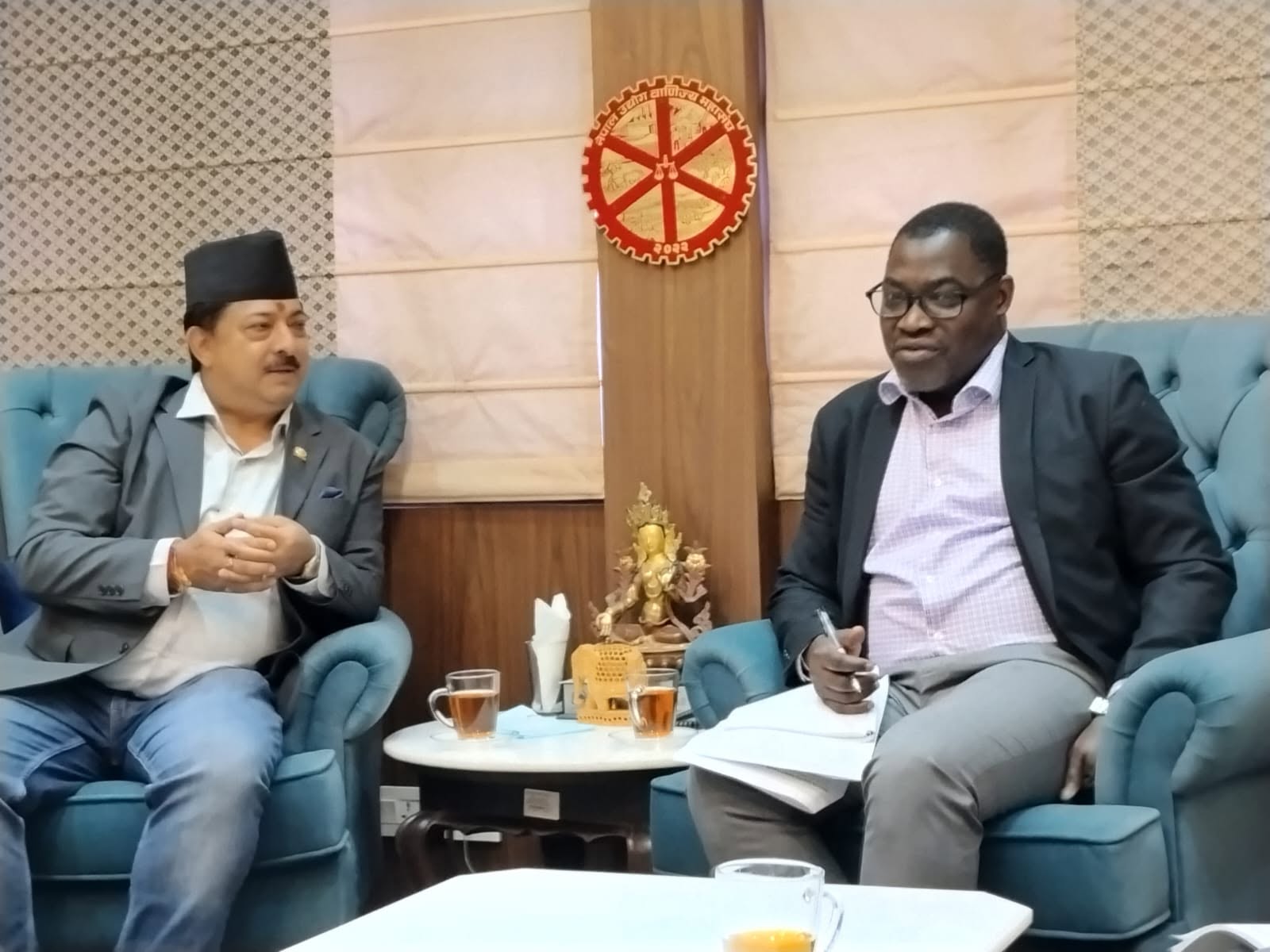 बाढीले निजी क्षेत्रमा पारेको क्षति र प्रभावबारे विश्व बैंकको चासो: महासङ्घका अध्यक्ष श्रेष्ठ र विश्व बैंक टोलीबीच छलफल
