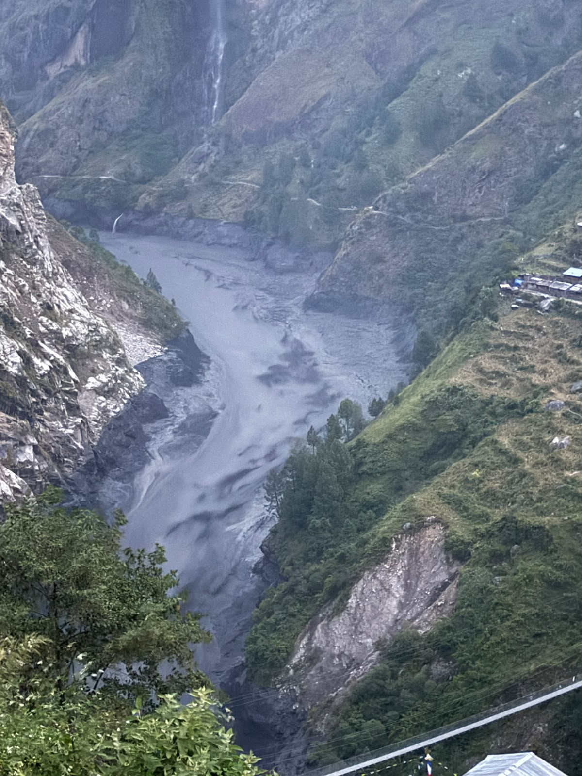 पहिरोले नदी थुनिएपछि बूढीगण्डकीमा आकस्मिक बाढी आएको अनुमान