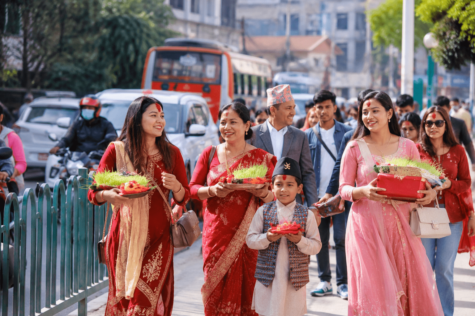 बडादसैँको तेस्रो दिन पनि टीका र जमरा लगाउने क्रम जारी,  काठमाडौँ उपत्यकामा चहलपहल बढ्यो